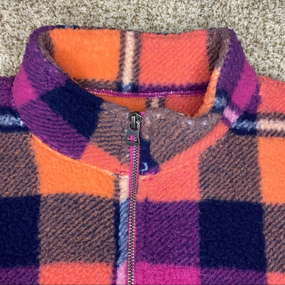 SOLD American Eagle plaid Sherpa half zip small - Picture 2 of 9